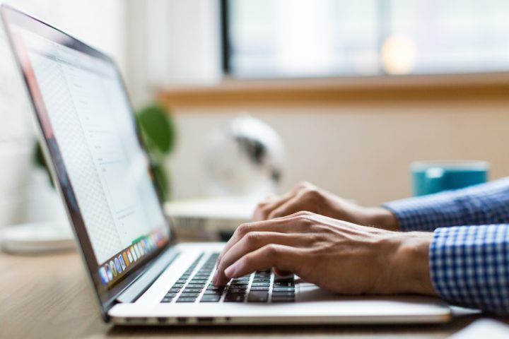Laptop typing