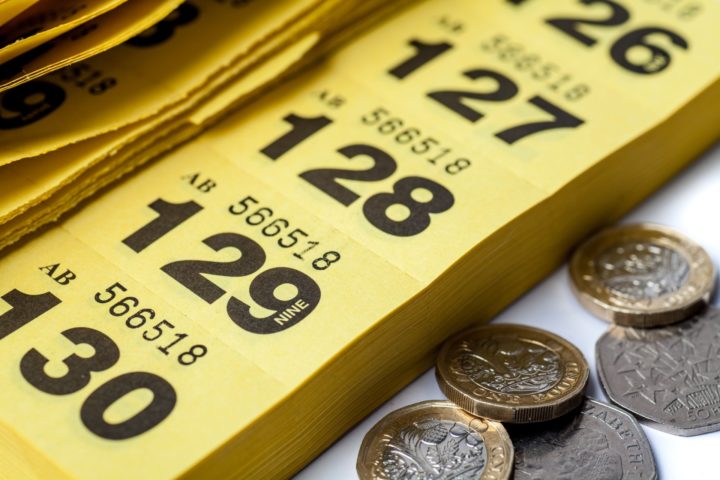 Raffle tickets and coins