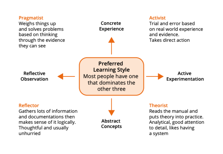 Preferred learning style diagram
